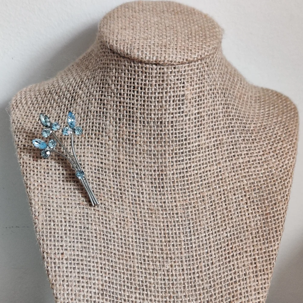 Vintage Signed Azub Austria Flower Bouquet Brooch - Picture 11 of 12